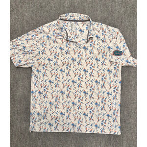 Callaway Opti-Dri Golf Polo Shirt White Geometric - Florida Gators - Men's XL